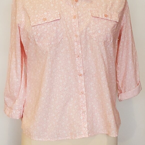 Cathy Pink & White Floral Blouse PXL - Picture 5 of 7
